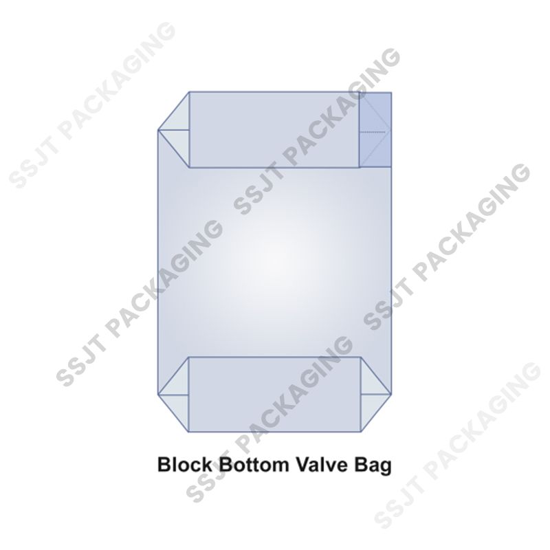 Block Bottom Valve Bag For Cement And Construction Materials